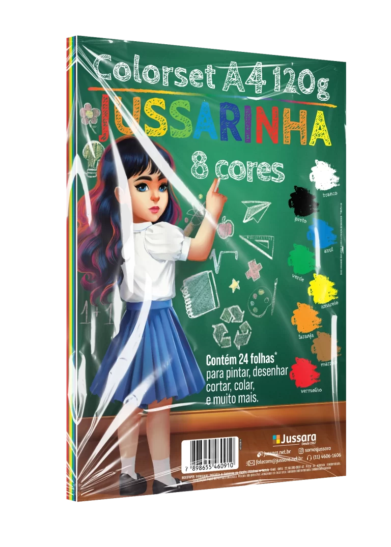 Papel ColorSet A4 Sortido 8 Cores