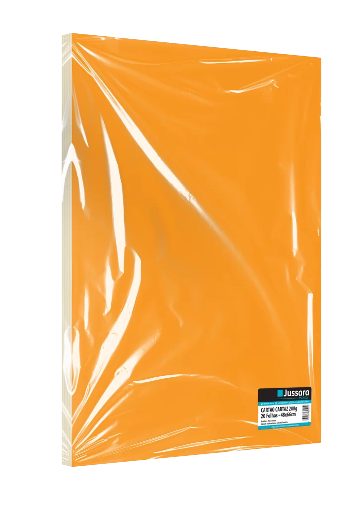 Papel Cartão Cartaz Laranja